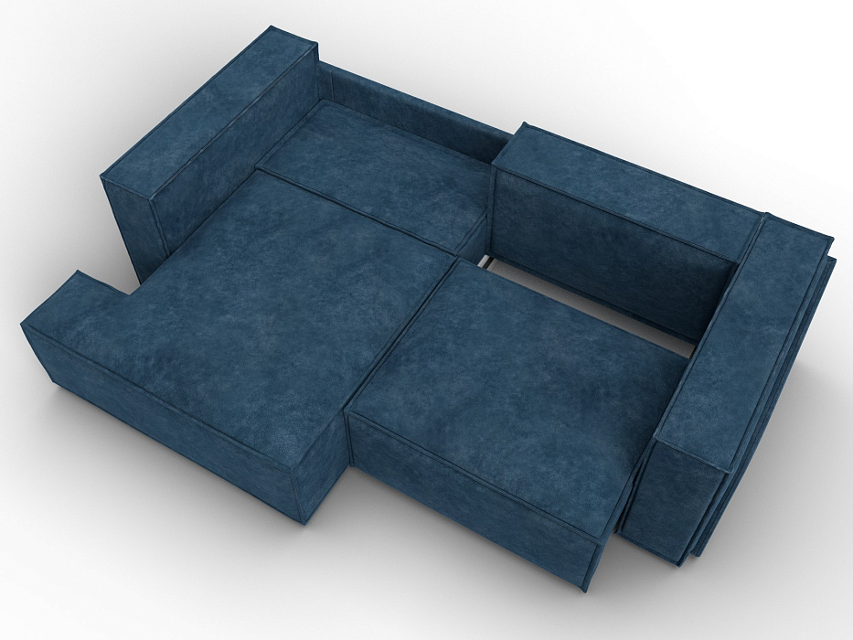 Диван угловой Лига-061 угол левый (brut 11 синий)