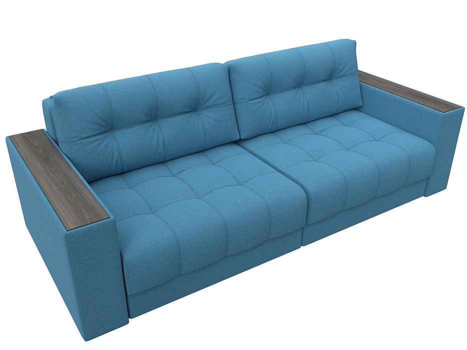 Диван прямой с декором Лига-049 НПБ (амур 10 голубой) Диван прямой с декором Лига-049 НПБ (амур 10 голубой)