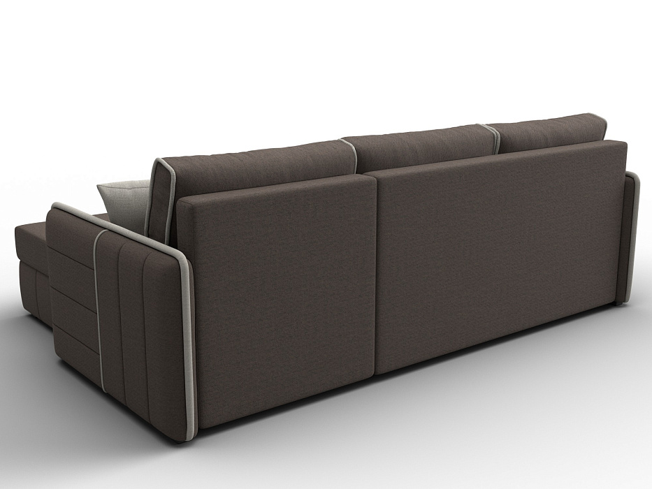 Диван угловой Лига-078 угол универсальный (амур 05 коричневый/амур 02 бежевый)