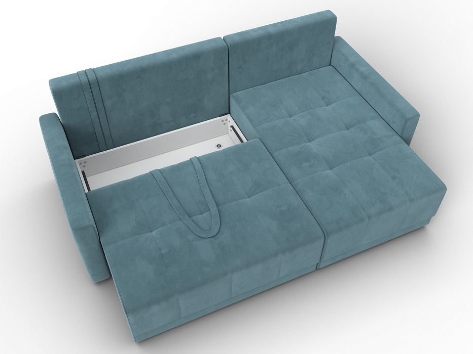 Диван угловой Лига-125 угол универсальный (seven 113 бирюзовый)