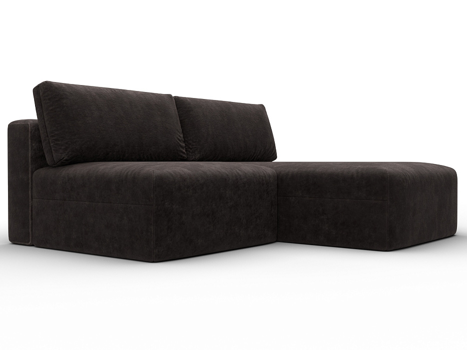 Диван угловой модульный Лига-060 НПБ угол универсальный (brut 17 коричневый)