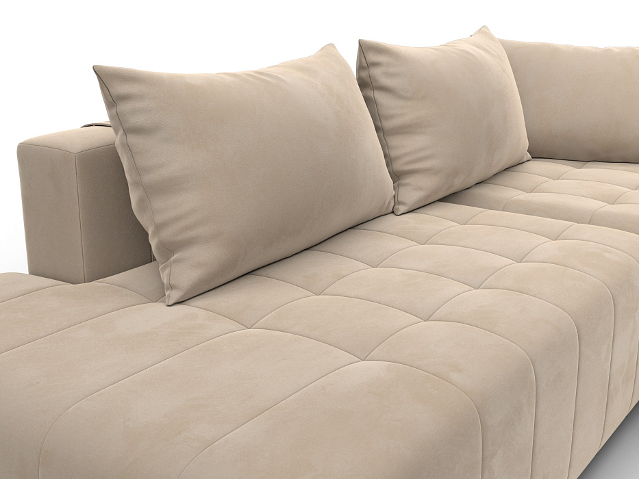 Диван угловой Лига-103 НПБ угол правый (seven 729 бежевый)