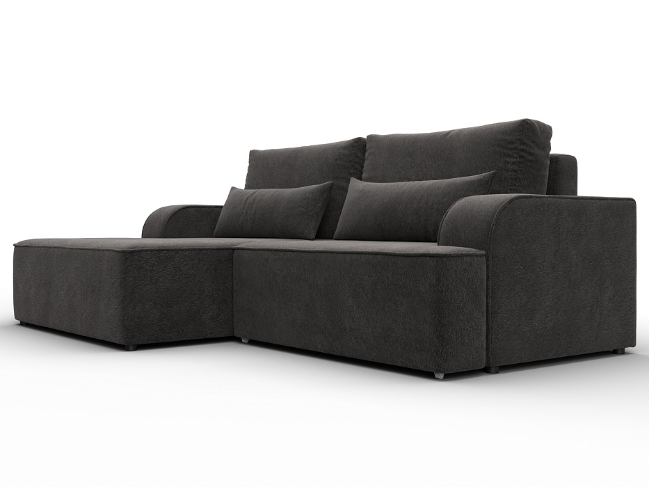 Диван угловой Лига-120 угол левый (laim 10 темно-коричневый)