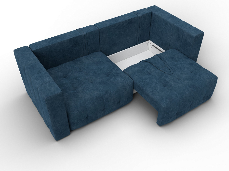 Диван прямой Лига-052 НПБ (brut 11 синий)