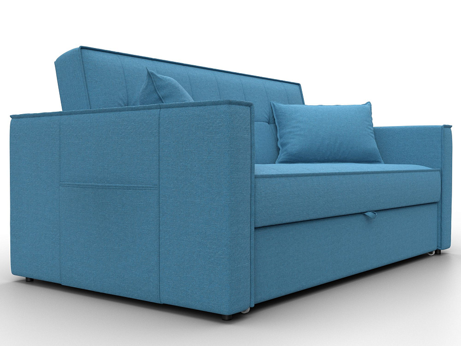 Диван прямой Лига-104 (140) (амур 10 голубой)