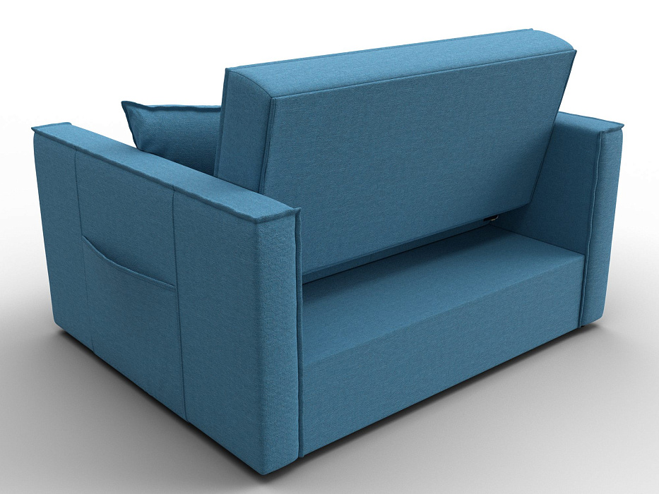 Диван прямой Лига-104 (140) (амур 10 голубой)