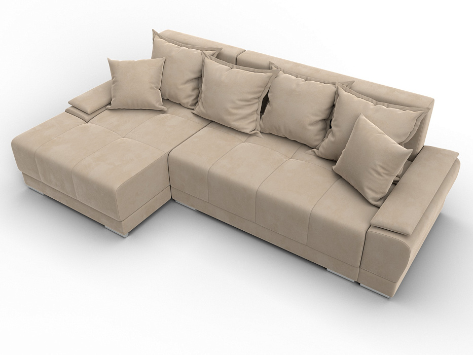 Диван угловой Лига-119 угол левый (seven 729 бежевый)