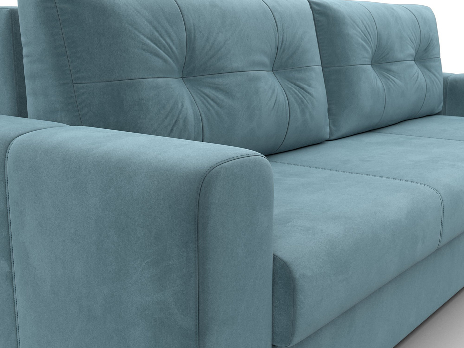 Диван прямой Лига-031 (бирюзовый)