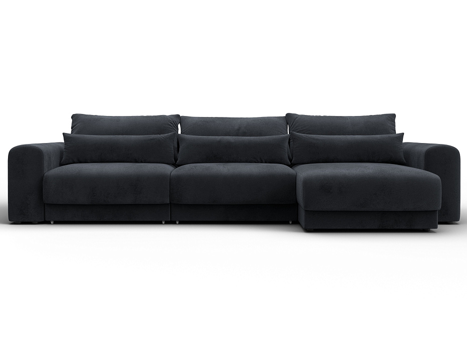 Диван угловой Лига-056 НПБ Лонг угол универсальный (tower 11 темно-серый)