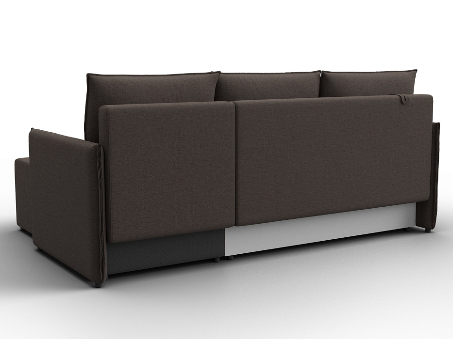 Диван угловой Лига-124 угол универсальный (амур 05 коричневый)