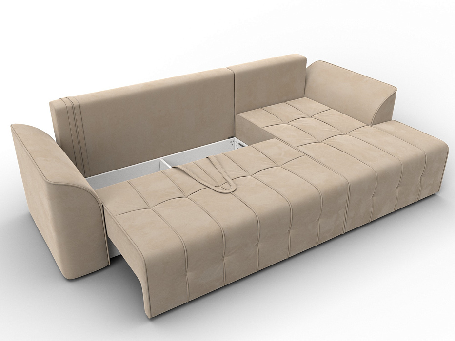 Диван угловой Лига-113 угол правый (seven 729 бежевый)