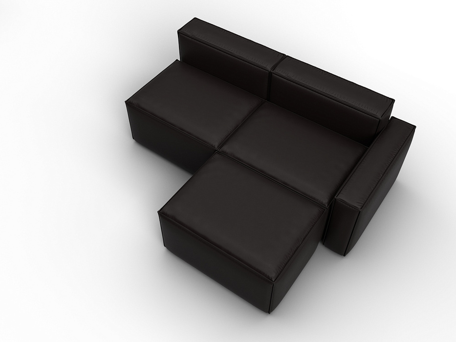 Диван угловой модульный Лига-063 угол правый (grifon 12 коричневый)