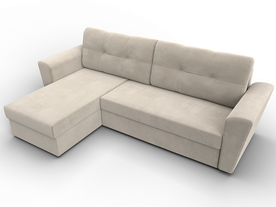 Диван угловой Амстердам Лайт левый угол (бежевый)