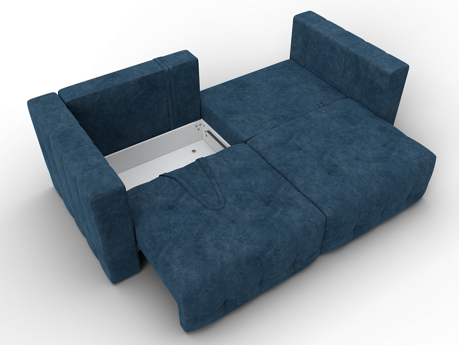 Диван прямой Лига-052 НПБ (brut 11 синий)