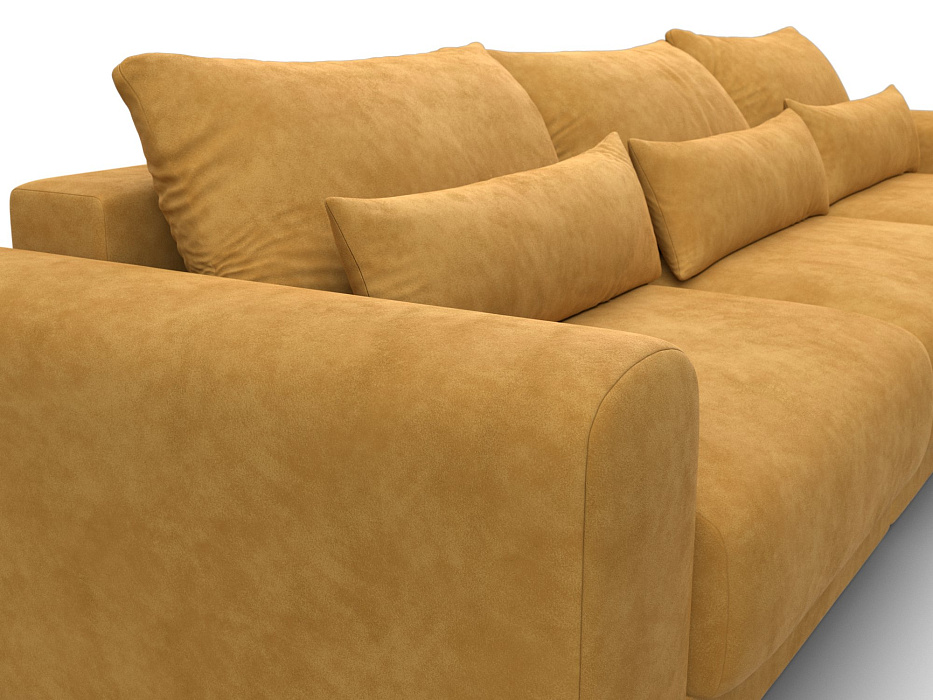 Диван прямой Лига-056 НПБ Лонг (brut 10 желтый)