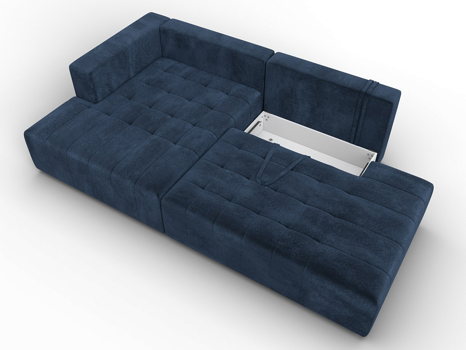 Диван угловой Лига-103 НПБ угол левый (tower 13 синий)