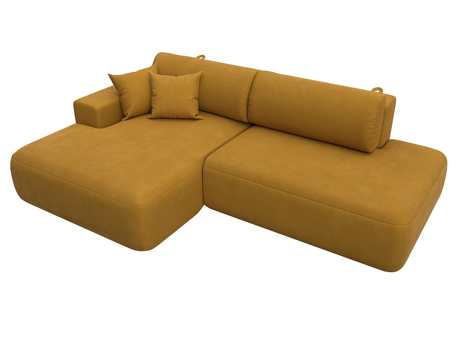 Диван угловой Лига-036 НПБ Модерн левый угол (brut 10 желтый)