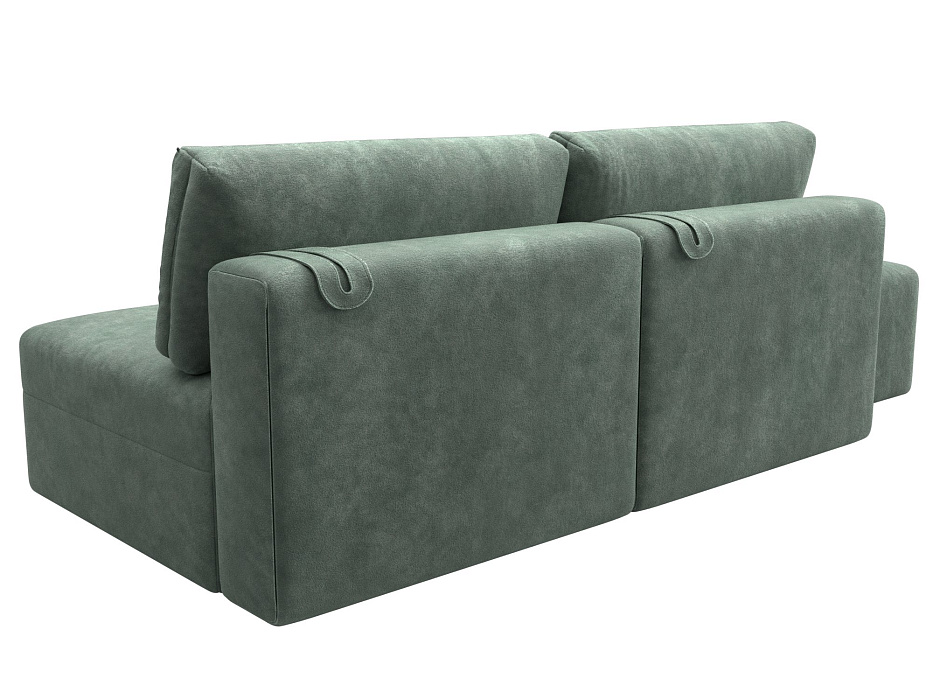 Диван прямой модульный с пуфом Лига-060 НПБ (brut 08 зеленый)