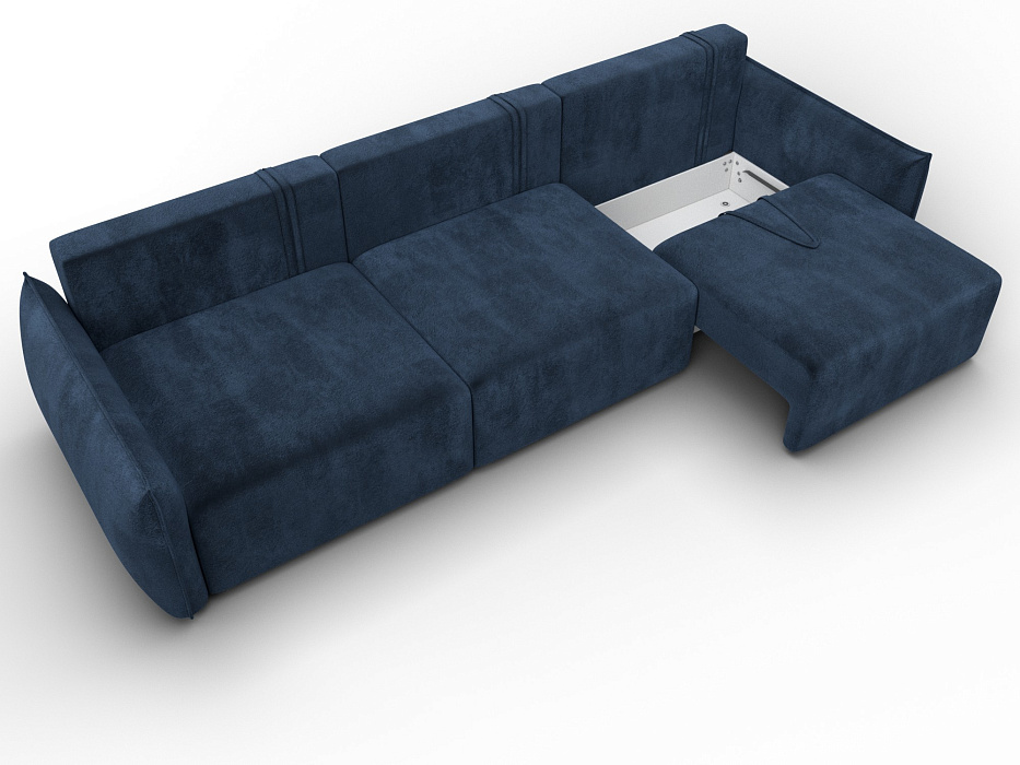 Диван прямой Лига-051 НПБ Лонг (tower 13 синий)