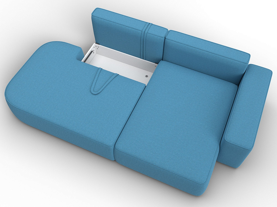 Диван угловой Лига-065 БП угол правый (амур 10 голубой) Диван угловой Лига-065 БП угол правый (амур 10 голубой)