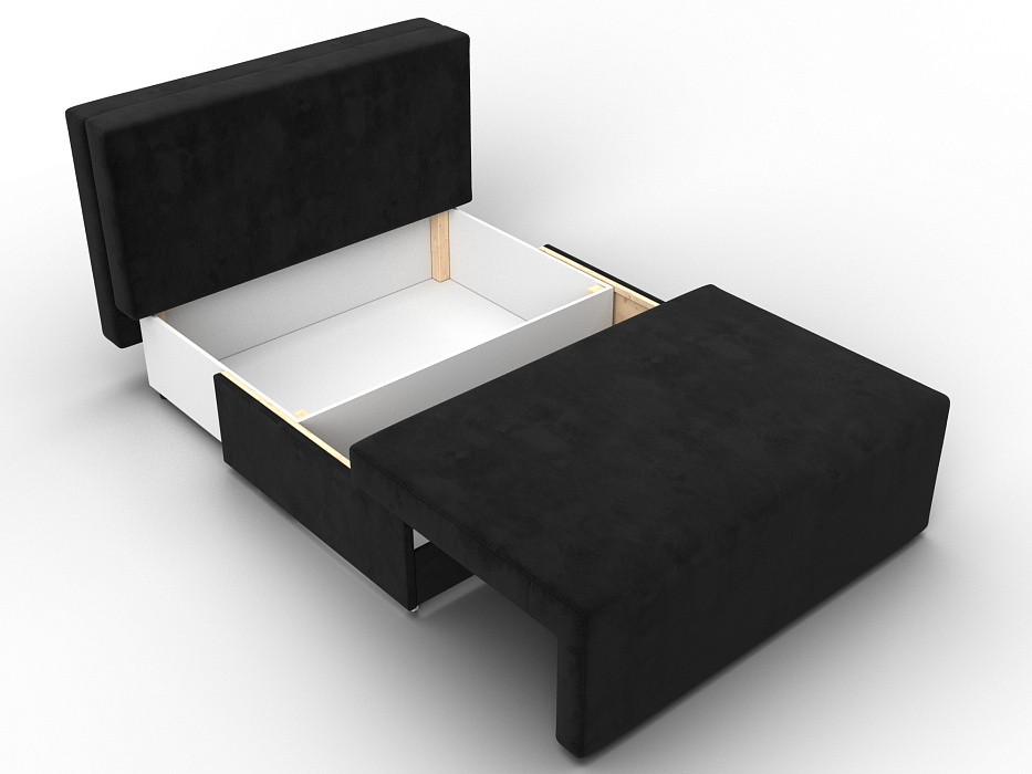 Диван прямой Лагуна (seven 35 черный;seven 729 бежевый)