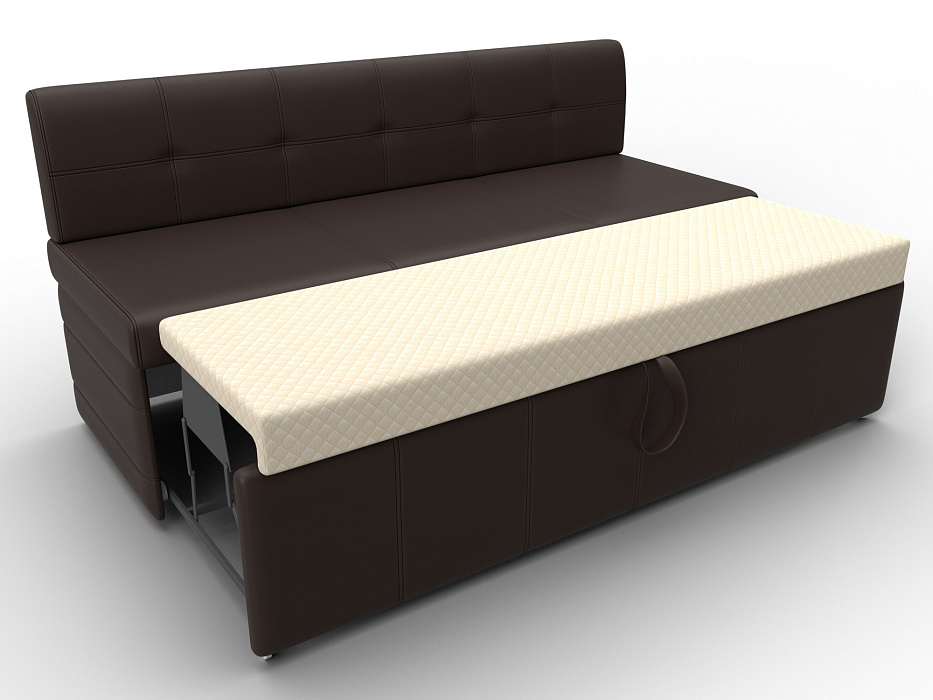 Диван кухонный прямой Лео (коричневый)