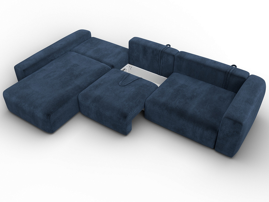 Диван угловой Лига-066 НПБ Лонг угол левый фото в интернет-магазине Лига Диванов