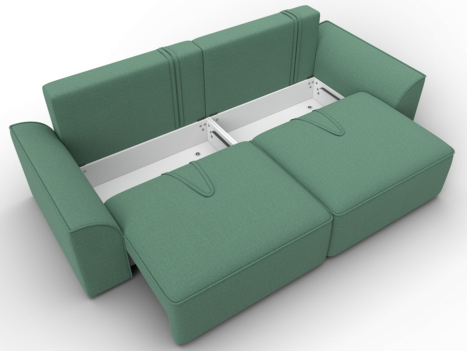 Диван прямой Лига-048 НПБ (амур 11 зеленый)