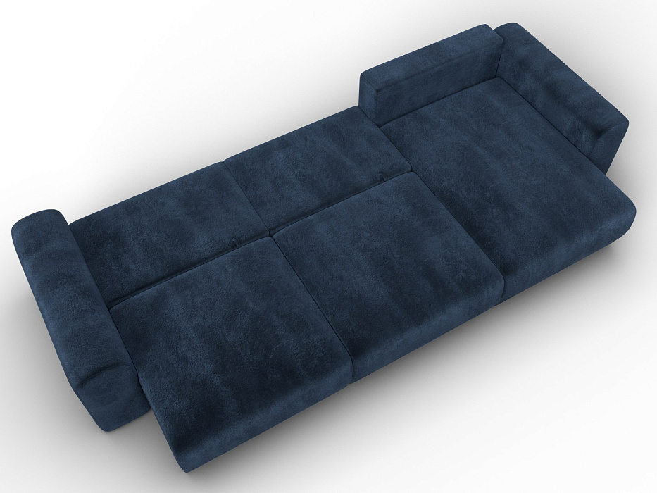 Диван угловой Лига-056 НПБ Лонг угол универсальный (tower 13 синий)