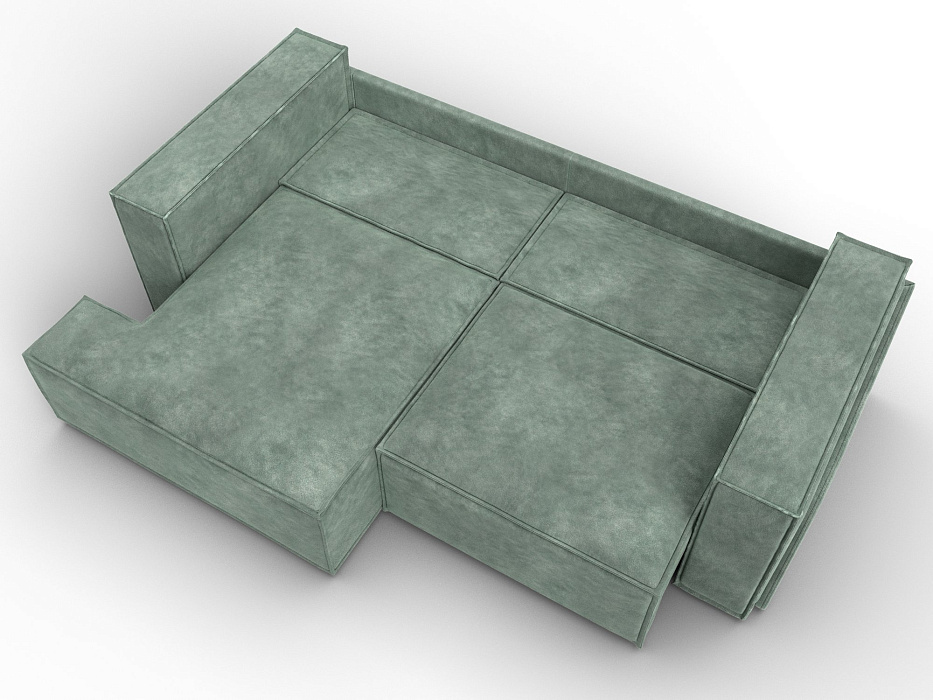 Диван угловой Лига-061 угол левый (brut 08 зеленый)