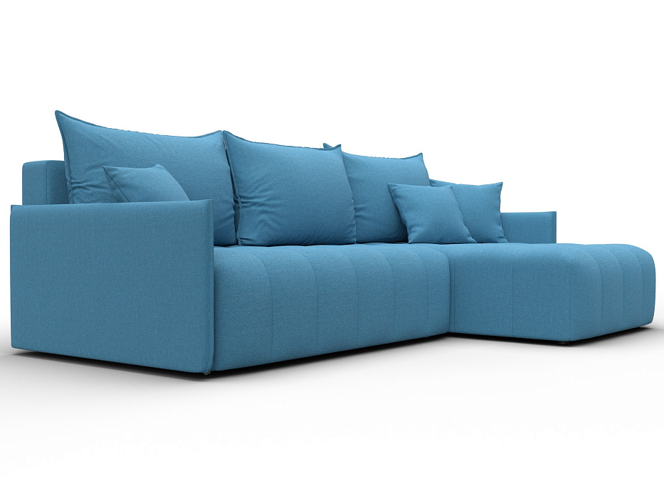 Диван угловой Лига-054 НПБ угол универсальный (амур 10 голубой)