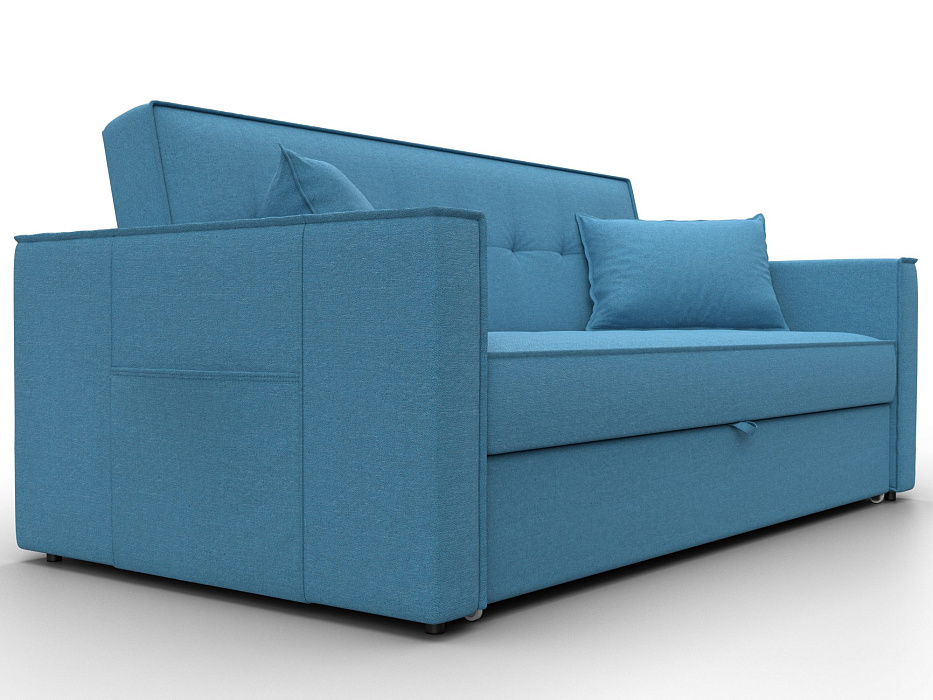 Диван прямой Лига-104 (160) (амур 10 голубой)