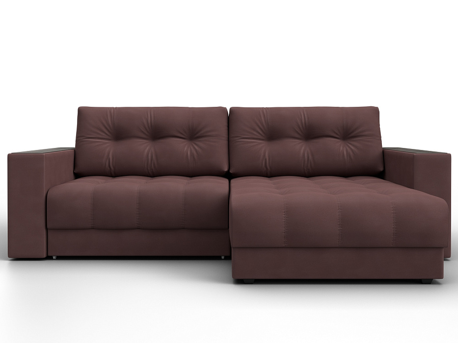 Диван угловой с декором Лига-049 НПБ (joly 09 бордовый)