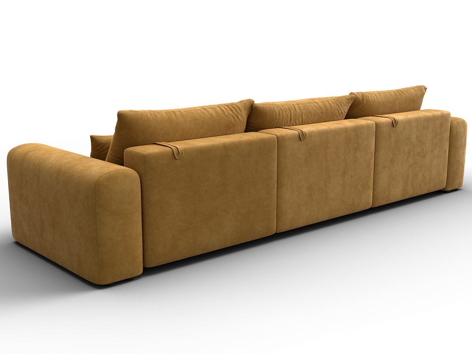 Диван прямой Лига-056 НПБ Лонг (brut 10 желтый)