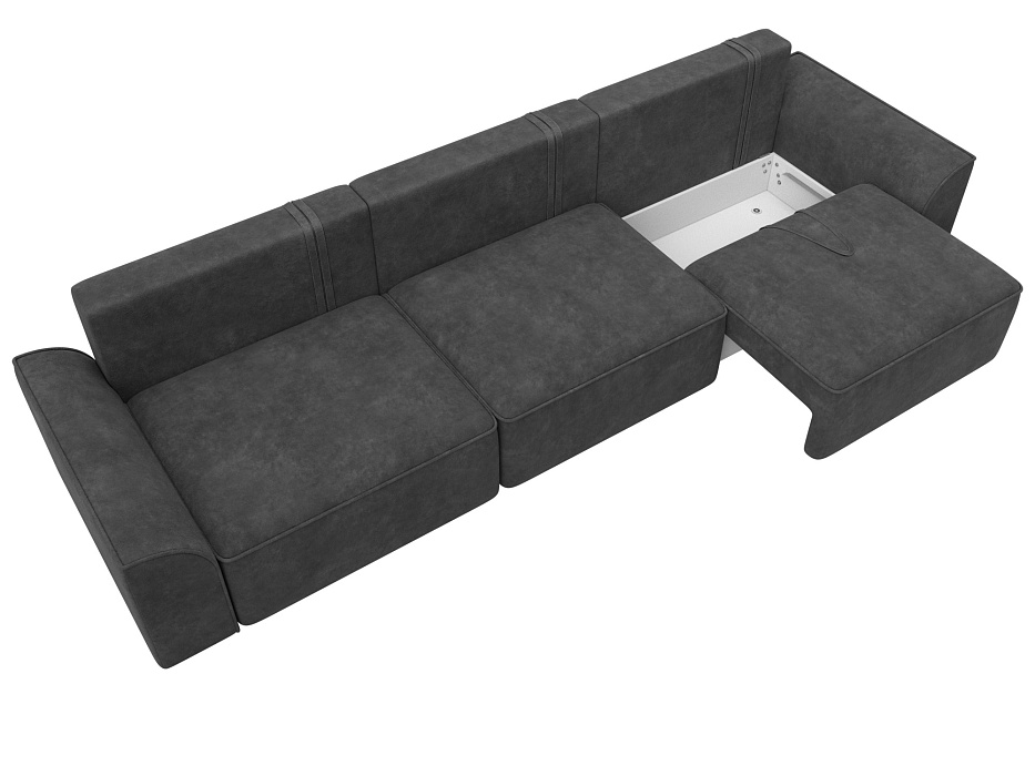 Диван прямой Лига-048 НПБ Лонг (brut 16 темно-серый) Диван прямой Лига-048 НПБ Лонг (brut 16 темно-серый)