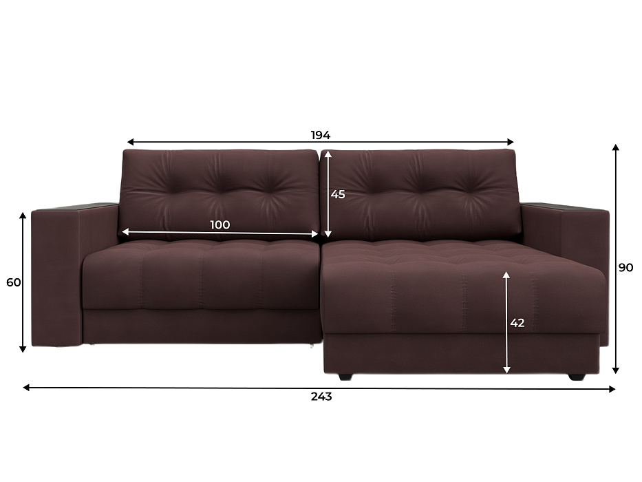 Диван угловой с декором Лига-049 НПБ (joly 09 бордовый) Диван угловой с декором Лига-049 НПБ (joly 09 бордовый)