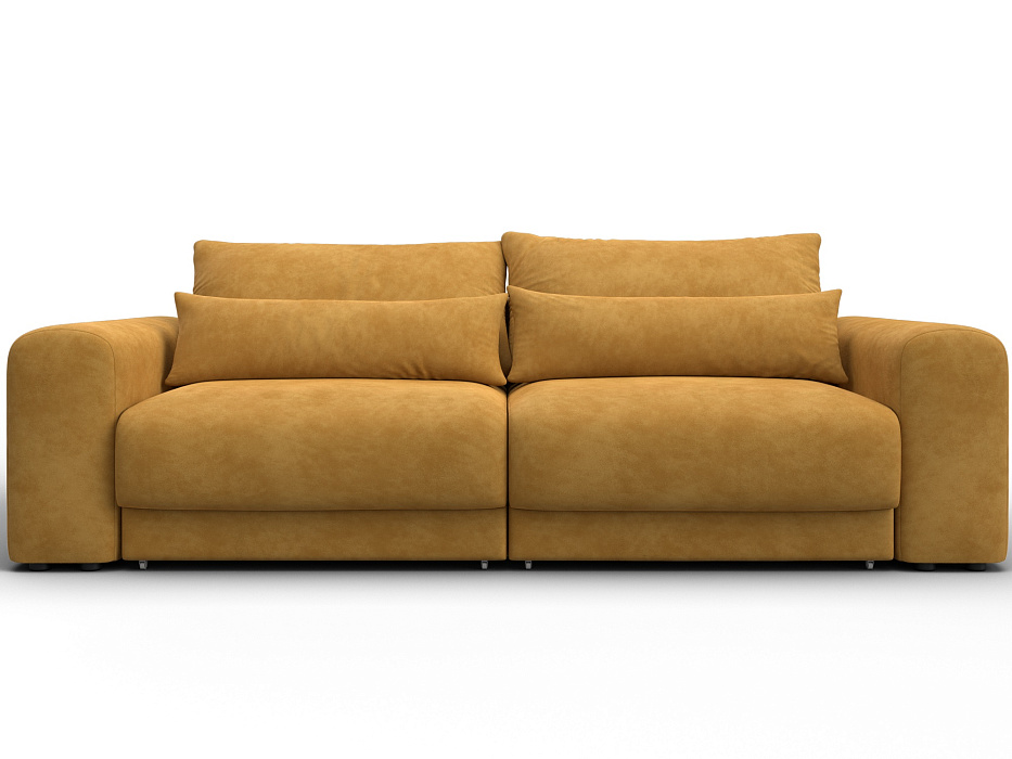 Диван прямой Лига-056 НПБ (brut 10 желтый)