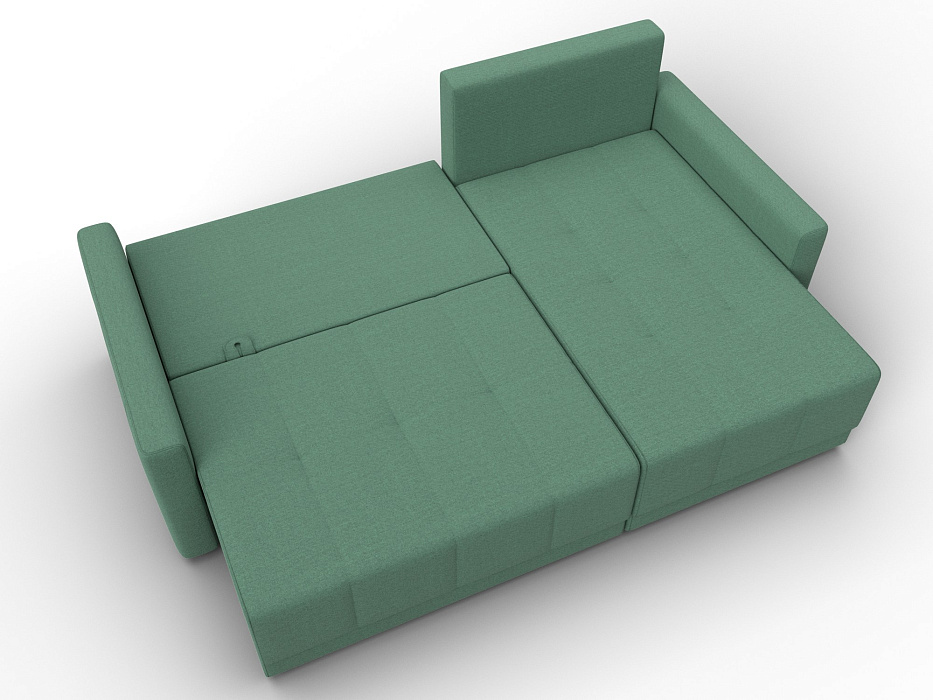 Диван угловой Лига-125 угол универсальный (амур 11 зеленый)