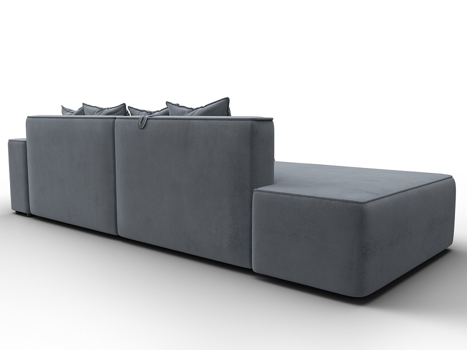 Диван угловой Лига-079 угол правый (tower 10 серый)