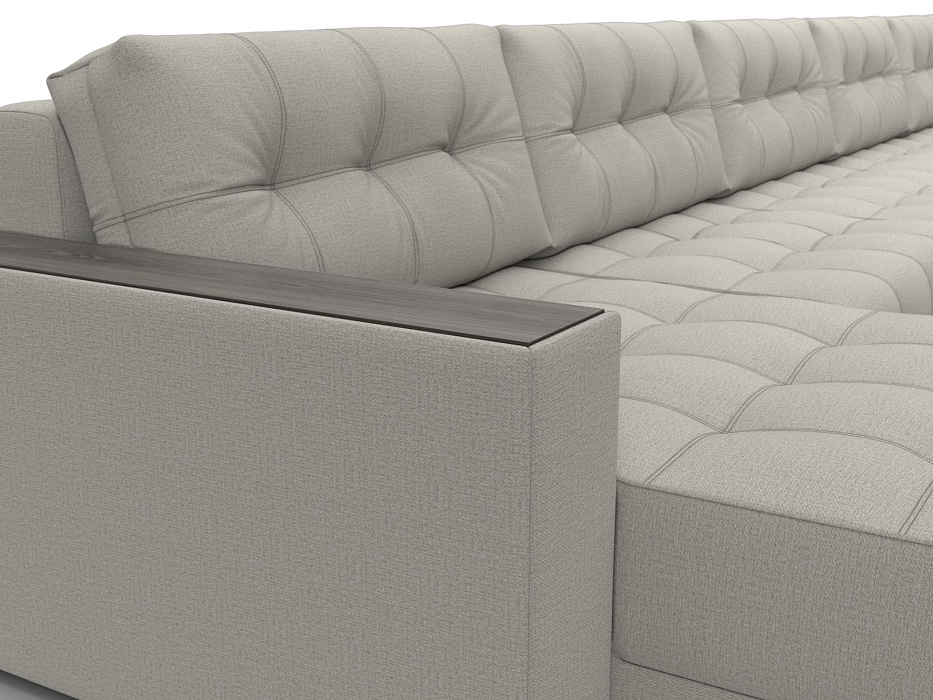 Диван П-образный с декором Лига-049 НПБ Мегалонг (амур 02 бежевый)