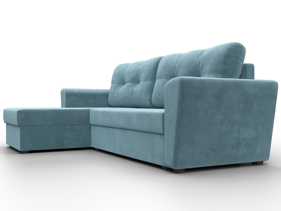 Диван угловой Амстердам Лайт левый угол (seven 113 бирюзовый)