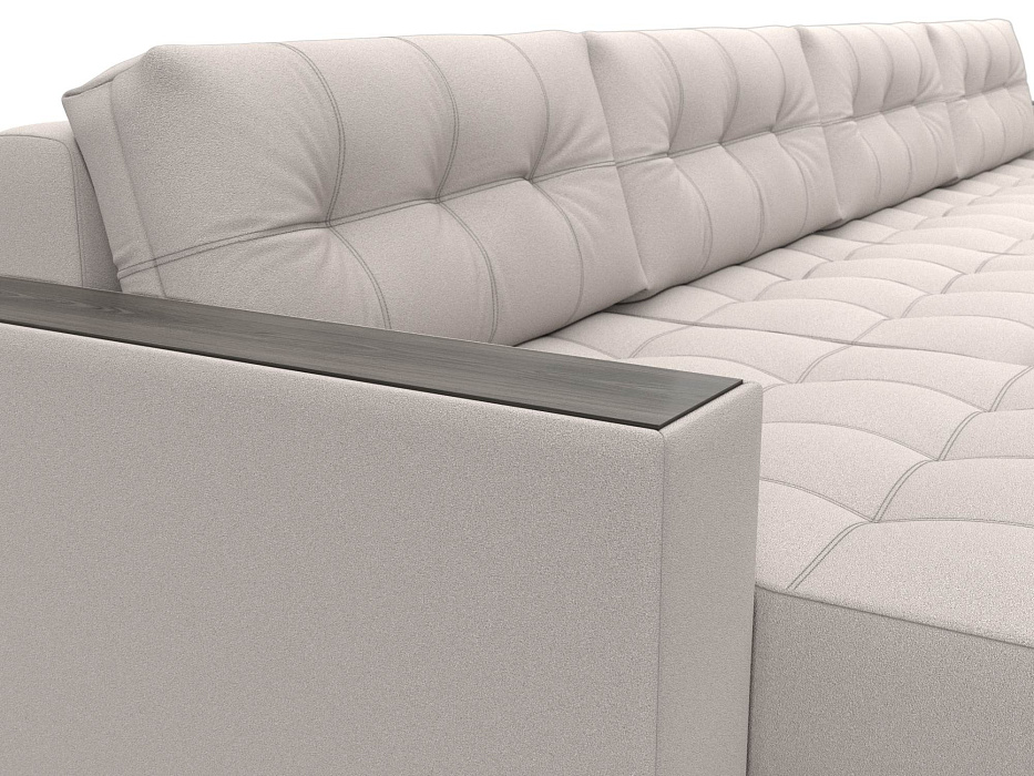 Диван П-образный с декором Лига-049 НПБ Лонг (joly 05 бежевый)