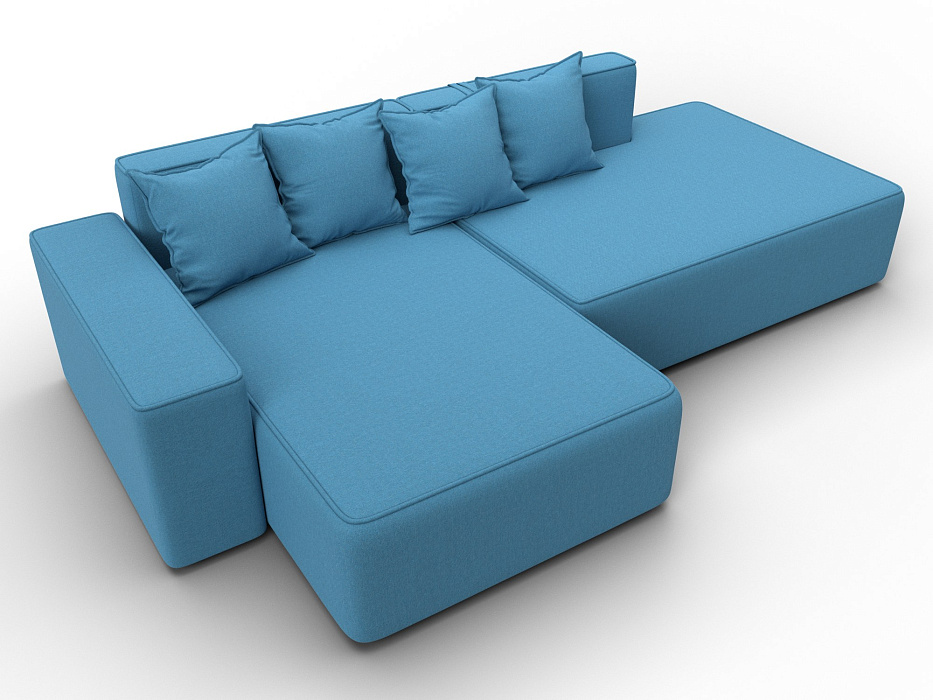 Диван угловой Лига-079 угол левый (амур 10 голубой) Диван угловой Лига-079 угол левый (амур 10 голубой)