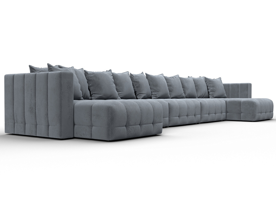 Диван П-образный Лига-052 НПБ МегаЛонг (tower 10 серый)