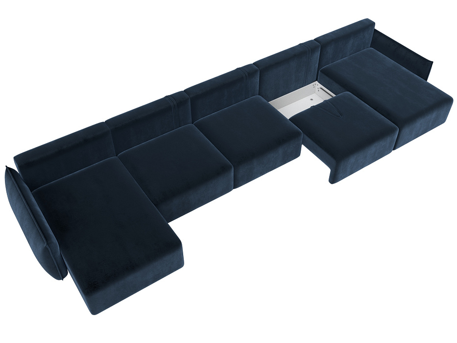 Диван П-образный Лига-051 НПБ МегаЛонг (tower 13 синий)