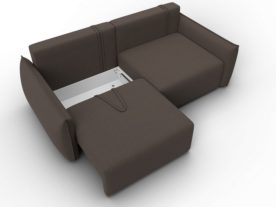 Диван прямой Лига-051 НПБ (амур 05 коричневый)