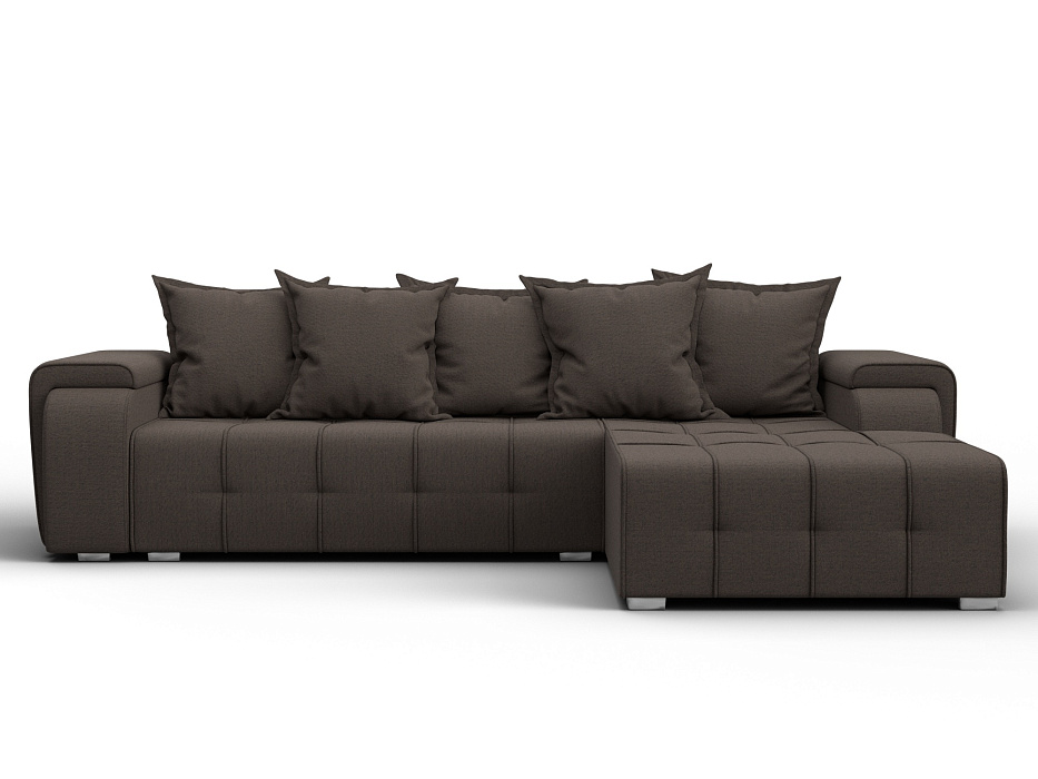 Диван угловой Лига-121 правый угол (амур 05 коричневый)