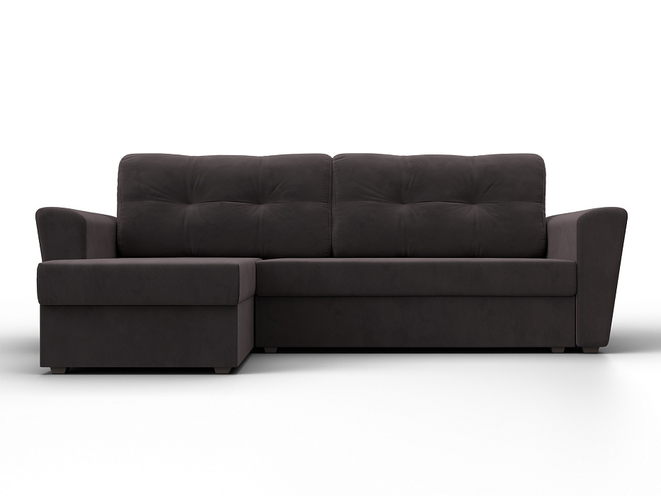 Диван угловой Амстердам Лайт левый угол (seven 727 коричневый)