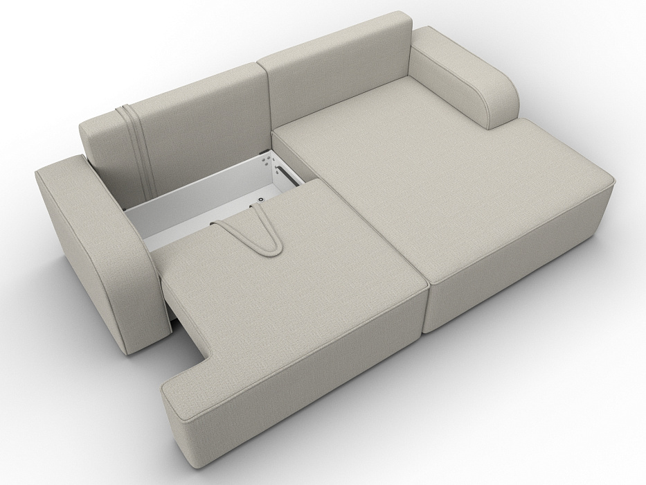 Диван угловой Лига-120 угол правый (амур 02 бежевый)