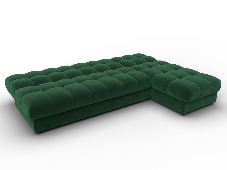 Диван угловой Лига-116 НПБ угол правый (seven 626 зеленый)